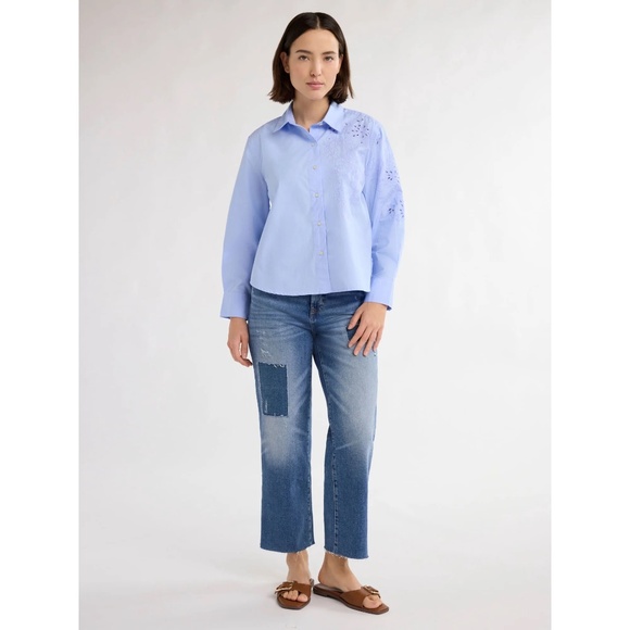 NEW 2 pieces Free Assmembly 100% Cotton Free Assembly Women’s Button Front M - Picture 10 of 12